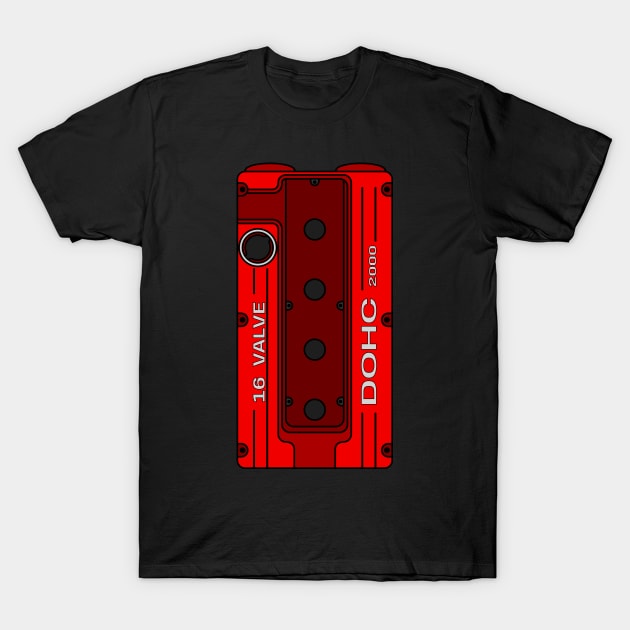 Red 4G63 T-Shirt by turboosted